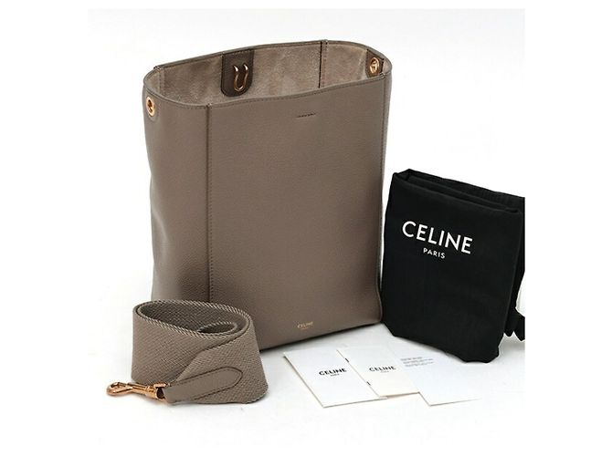 Céline Celine Sangle Bucket Small Schultertasche Grau - Ansicht 8