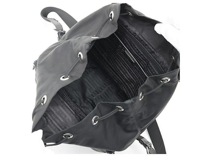 Prada Rucksack aus Nylon Schwarz - Ansicht 7