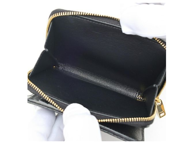 Cartera compacta con cremallera Saint Laurent Cassandra Matelassé Negro - vista 6