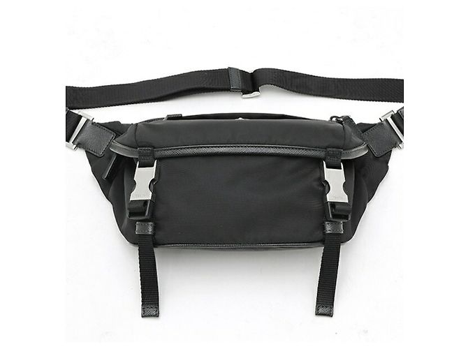 Borsa a tracolla Prada Re-Nylon x Saffiano Leather Nero - vista 4