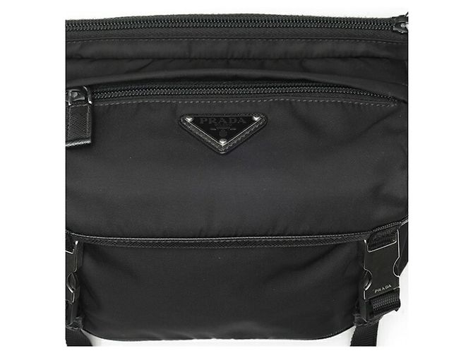 Borsa a tracolla Prada Re-Nylon x Saffiano Leather Nero - vista 5