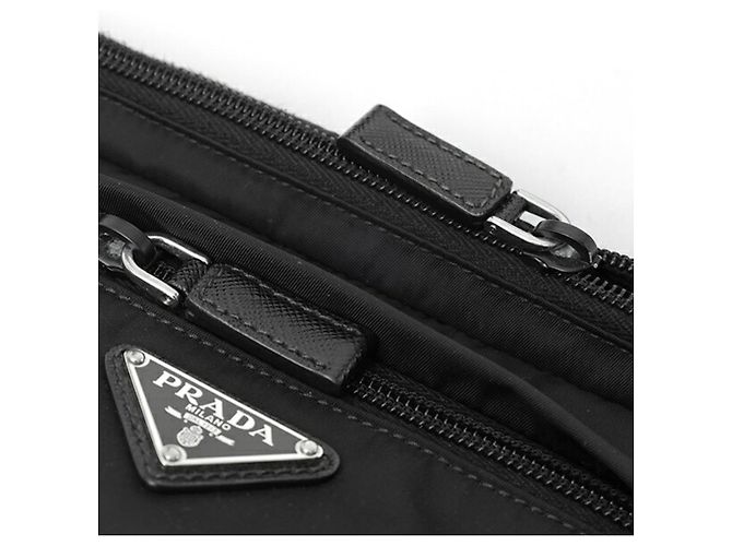 Borsa a tracolla Prada Re-Nylon x Saffiano Leather Nero - vista 6