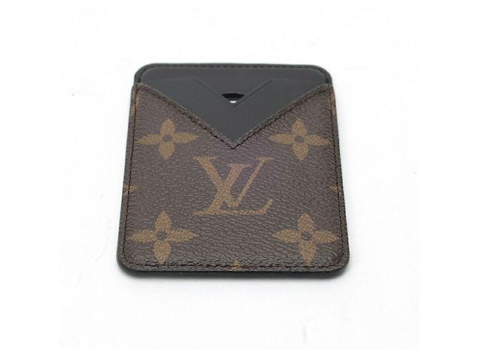 Louis Vuitton Monogram Macassar Black Card Case Negro - vista 3