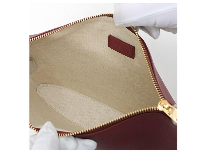 Borsa a Pochette Oblong Loewe Bordò - vista 4