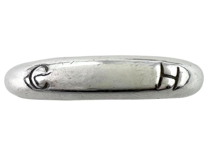 Anello Chanel Triple Logo in Argento - vista 4