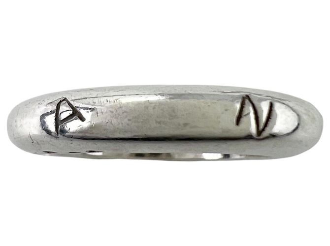 Anello Chanel Triple Logo in Argento - vista 5