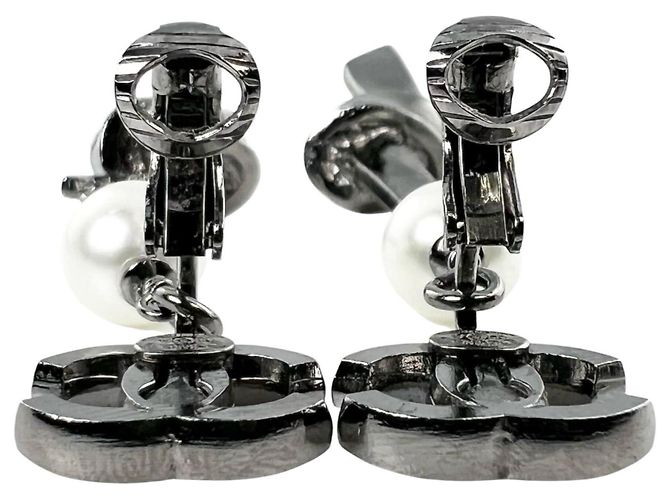Pendientes de clip Chanel Coco Mark con motivo de lazo Plata - vista 4
