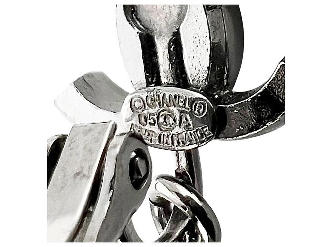 Pendientes de clip Chanel Coco Mark con motivo de lazo Plata - vista 6