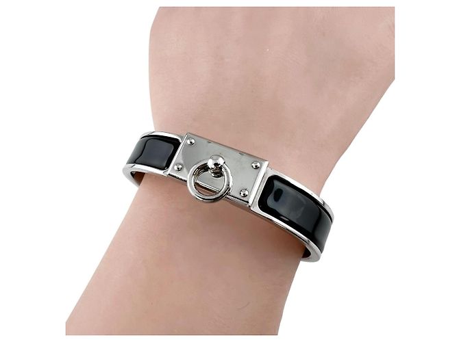 Hermès Bracciale HERMES Clic Anau Nero Argento - vista 4