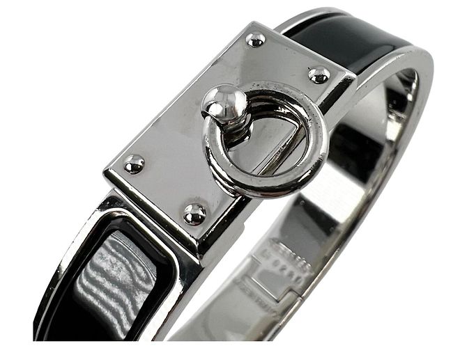 Hermès Bracciale HERMES Clic Anau Nero Argento - vista 5