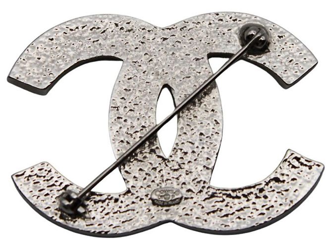 Chanel Strass-Brosche Silber - Ansicht 2