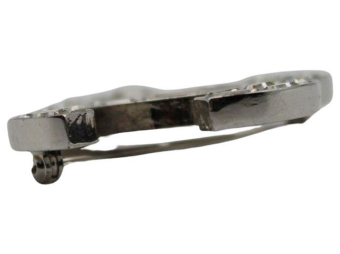 Chanel Strass-Brosche Silber - Ansicht 3
