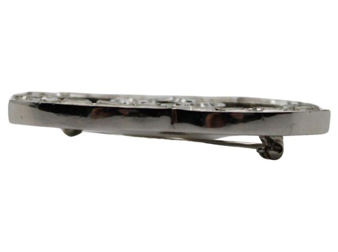 Chanel Strass-Brosche Silber - Ansicht 4