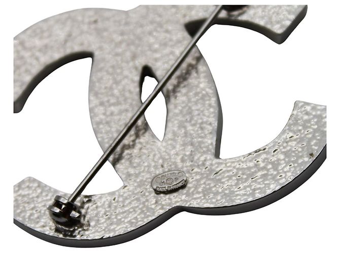 Chanel Strass-Brosche Silber - Ansicht 5