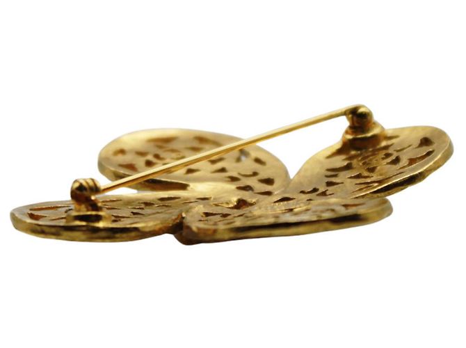 Spilla Fiore Dorato Chanel D'oro - vista 3