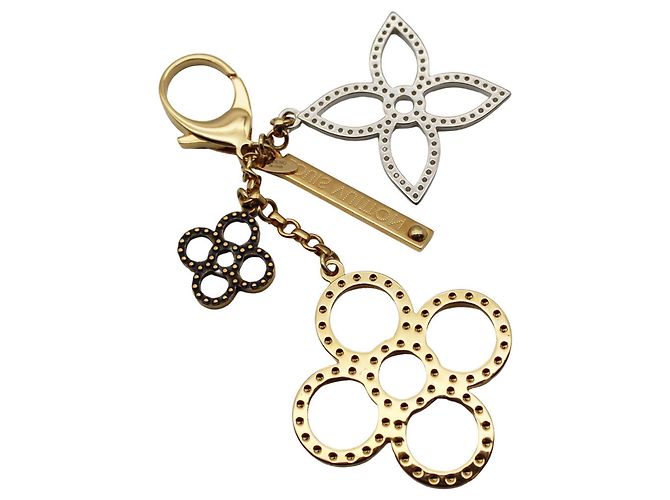 Portachiavi Charm Monogram Louis Vuitton Argento D'oro - vista 2