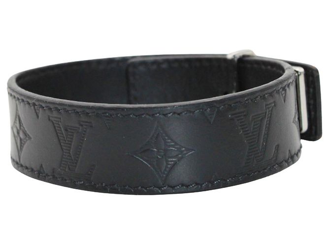 Bracciale in pelle con charm Louis Vuitton Nero - vista 3