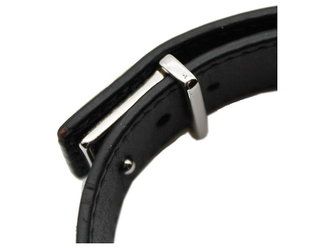 Bracciale in pelle con charm Louis Vuitton Nero - vista 6