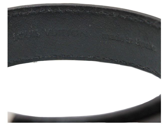 Bracciale in pelle con charm Louis Vuitton Nero - vista 8