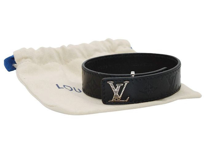 Bracciale in pelle con charm Louis Vuitton Nero - vista 9