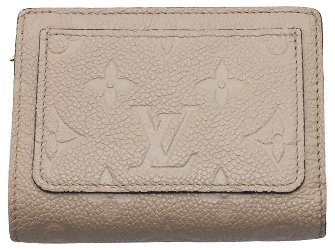 Cartera Louis Vuitton Bi-fold Monogram Empreinte Negro Beige - vista 2