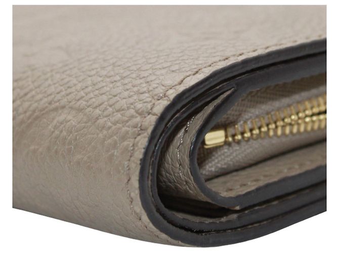 Cartera Louis Vuitton Bi-fold Monogram Empreinte Negro Beige - vista 5