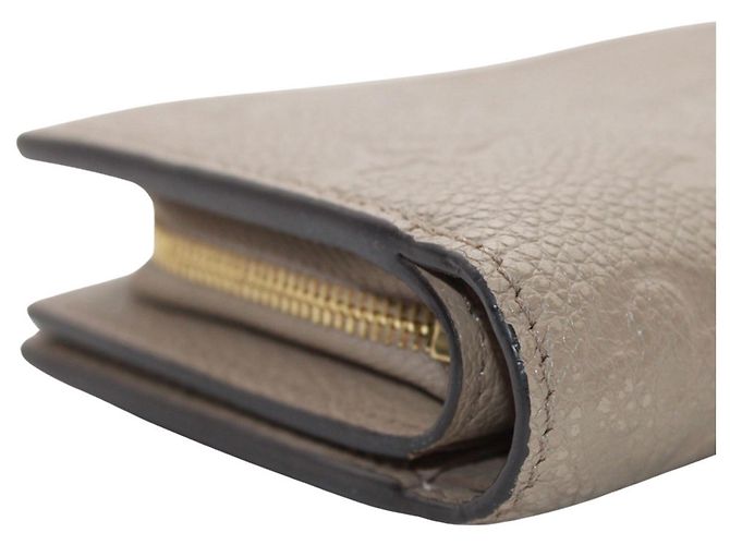 Cartera Louis Vuitton Bi-fold Monogram Empreinte Negro Beige - vista 6