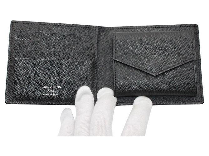 Portafoglio bi-fold da uomo Louis Vuitton Monogram Eclipse Nero Monogramma - vista 8