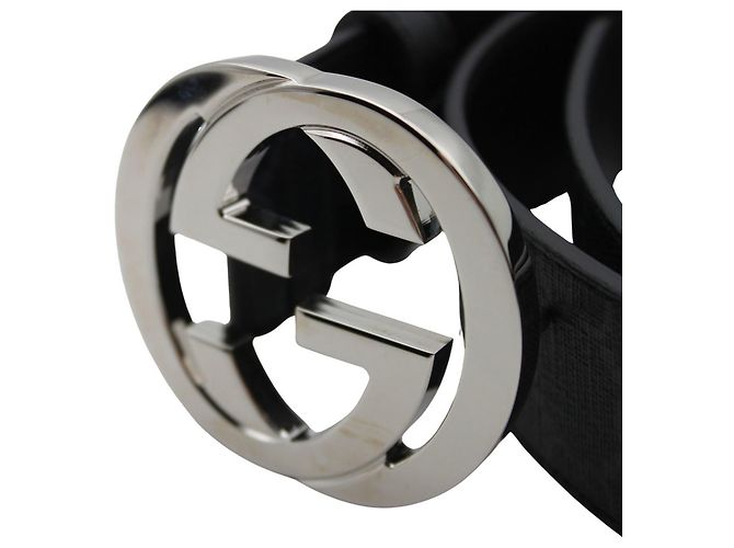 Cintura in pelle nera da uomo Gucci Nero - vista 7