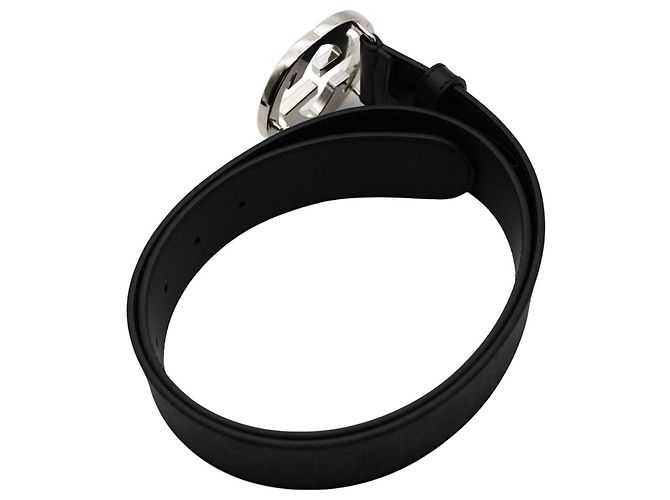 Cintura in pelle nera da uomo Gucci Nero - vista 8