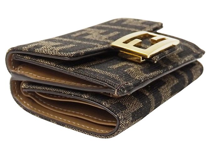 Zucca Fendi Damen Trifold Geldbörse Braun - Ansicht 3