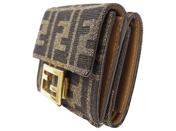 Zucca Fendi Damen Trifold Geldbörse Braun - Ansicht 4