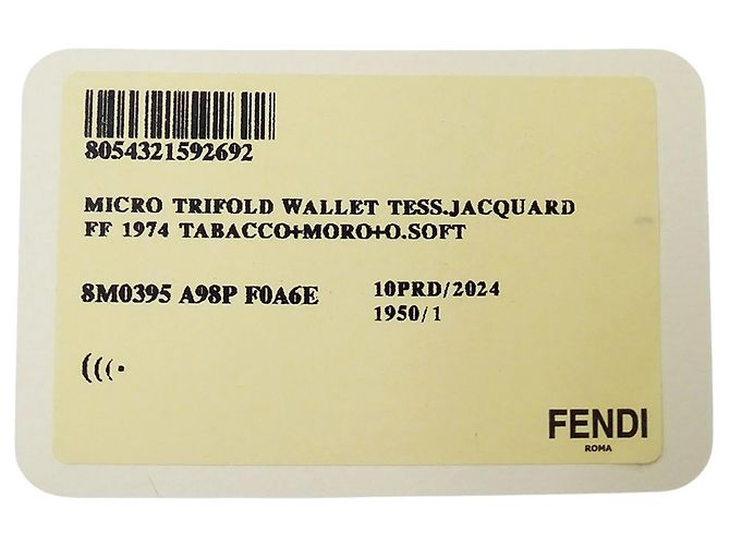 Zucca Fendi Damen Trifold Geldbörse Braun - Ansicht 6