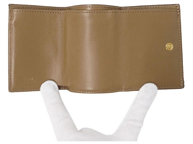Zucca Fendi Damen Trifold Geldbörse Braun - Ansicht 7