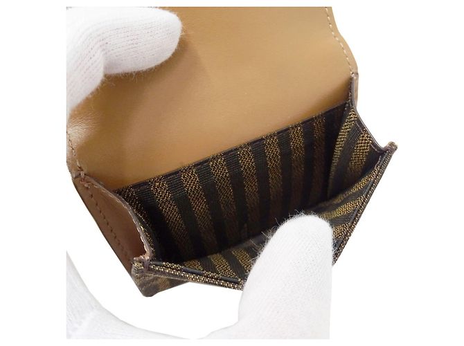 Zucca Fendi Damen Trifold Geldbörse Braun - Ansicht 9