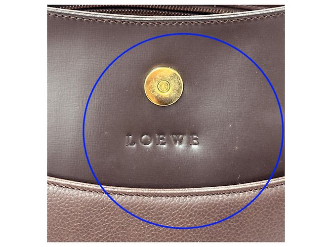 Borsa a mano in pelle marrone scuro Loewe - vista 10