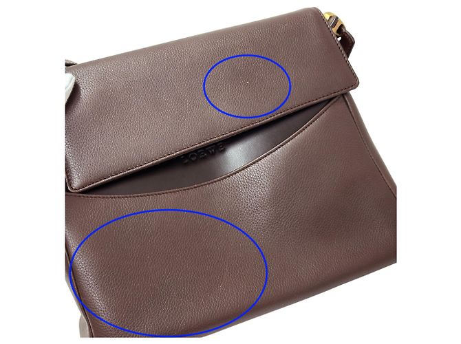 Borsa a mano in pelle marrone scuro Loewe - vista 12