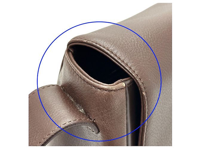 Borsa a mano in pelle marrone scuro Loewe - vista 13