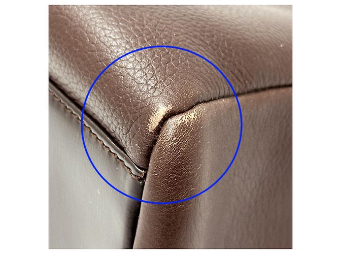 Borsa a mano in pelle marrone scuro Loewe - vista 14