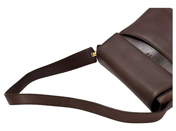 Borsa a mano in pelle marrone scuro Loewe - vista 17