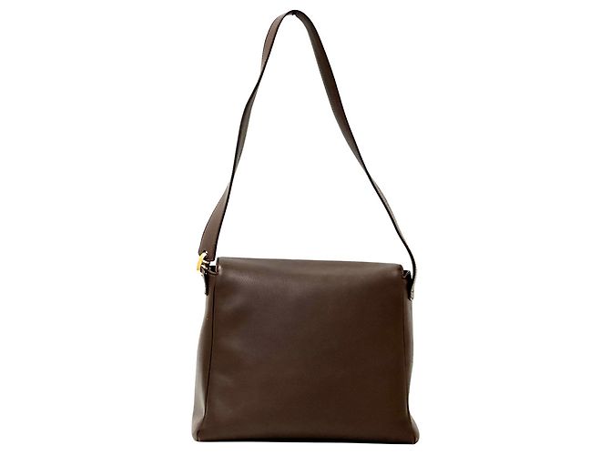 Borsa a mano in pelle marrone scuro Loewe - vista 2