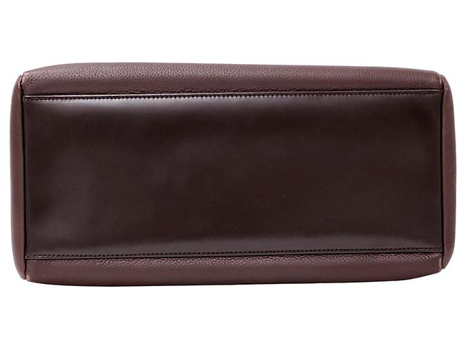 Borsa a mano in pelle marrone scuro Loewe - vista 4
