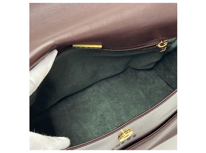 Borsa a mano in pelle marrone scuro Loewe - vista 5