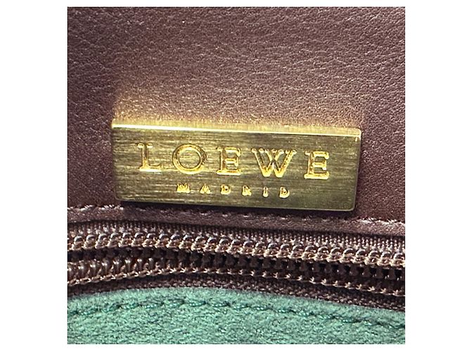 Borsa a mano in pelle marrone scuro Loewe - vista 6