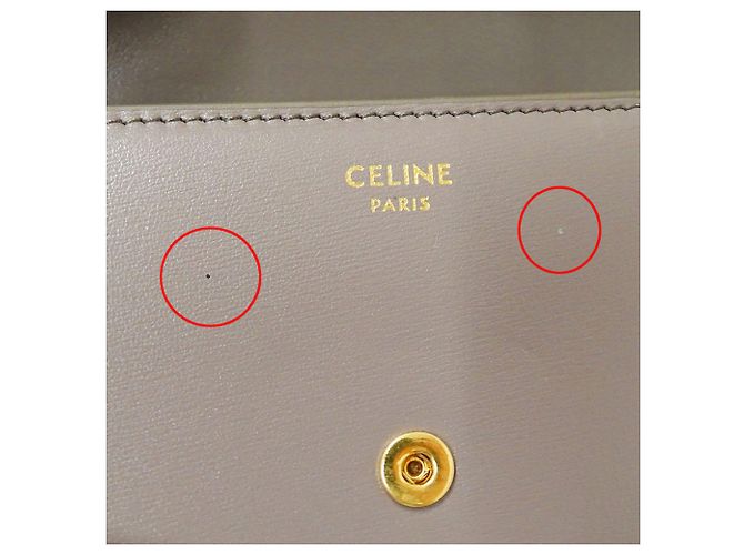 Céline Cartera tri-fold para mujer Celine en Greige Gris - vista 12