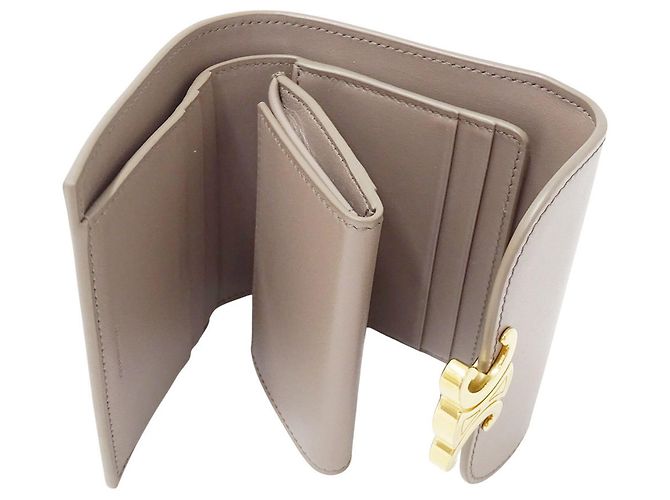 Céline Cartera tri-fold para mujer Celine en Greige Gris - vista 7