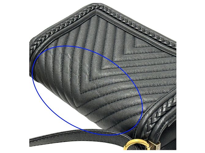 Borsa Chanel Boy V-Stitch Nero - vista 12