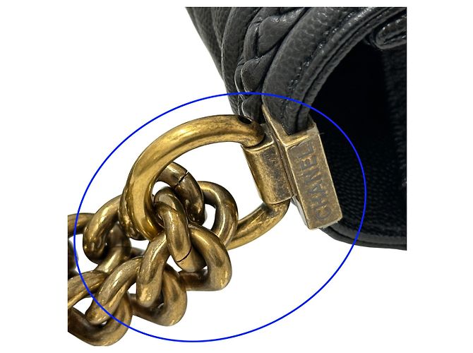 Borsa Chanel Boy V-Stitch Nero - vista 16
