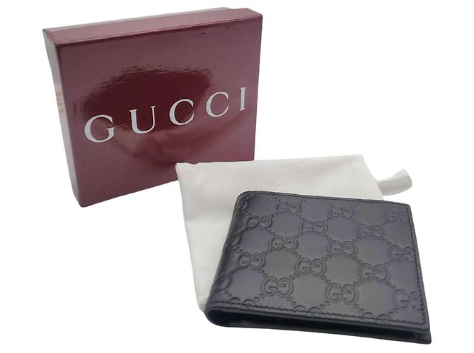 Gucci Bi-Fold Ledergeldbörse in Schwarz - Ansicht 9