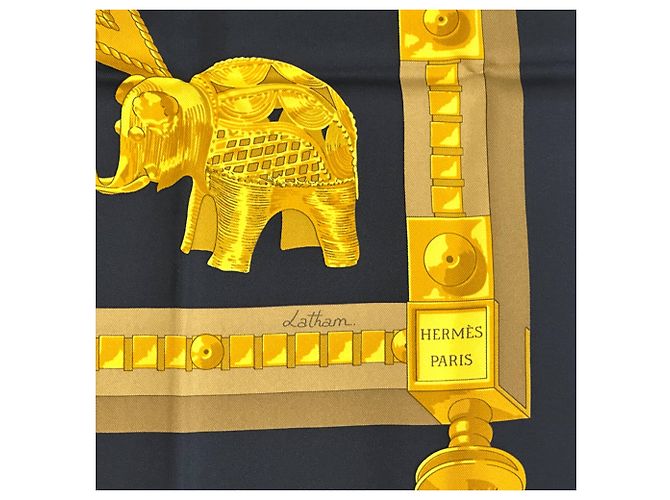 Hermès Hermes Seidentuch - Cuillers D'AFRIQUE Schwarz - Ansicht 3